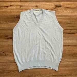 Men's VTG Hampshire LTD Knit Sweater Vest SZ LARGE Light Blue USA Made Acrylic